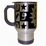 Gothic Punk Skull Travel Mug (Silver Gray)