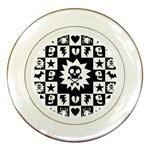 Gothic Punk Skull Porcelain Plate
