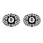 Gothic Punk Skull Cufflinks (Oval)