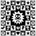 Gothic Punk Skull Canvas 16  x 16 
