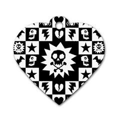 Gothic Punk Skull Dog Tag Heart (Two Sides) from ArtsNow.com Back