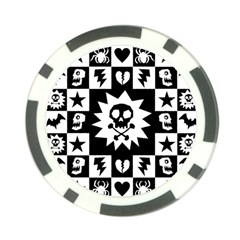 Gothic Punk Skull Poker Chip Card Guard from ArtsNow.com Front