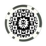 Gothic Punk Skull Poker Chip Card Guard