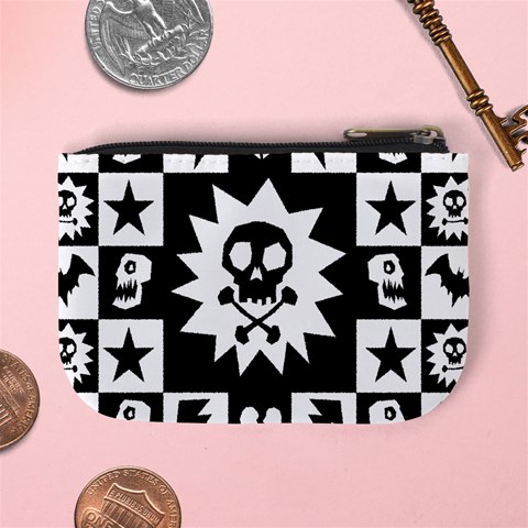Gothic Punk Skull Mini Coin Purse from ArtsNow.com Back