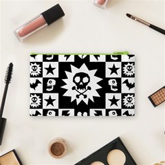 Gothic Punk Skull Cosmetic Bag (Small) from ArtsNow.com Back