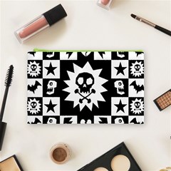 Gothic Punk Skull Cosmetic Bag (Medium) from ArtsNow.com Front