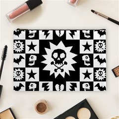 Gothic Punk Skull Cosmetic Bag (Large) from ArtsNow.com Front