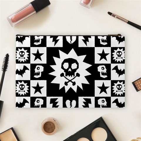 Gothic Punk Skull Cosmetic Bag (Large) from ArtsNow.com Back