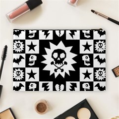 Gothic Punk Skull Cosmetic Bag (Large) from ArtsNow.com Back