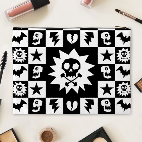 Gothic Punk Skull Cosmetic Bag (XL) from ArtsNow.com Back