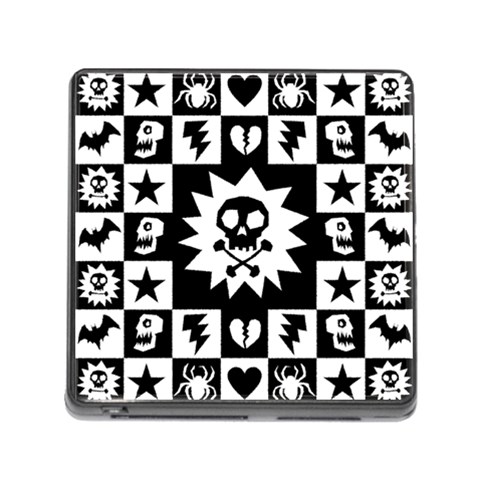 Gothic Punk Skull Memory Card Reader with Storage (Square) from ArtsNow.com Front