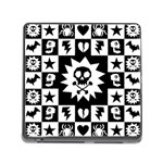 Gothic Punk Skull Memory Card Reader with Storage (Square)