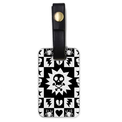 Gothic Punk Skull Luggage Tag (one side) from ArtsNow.com Front