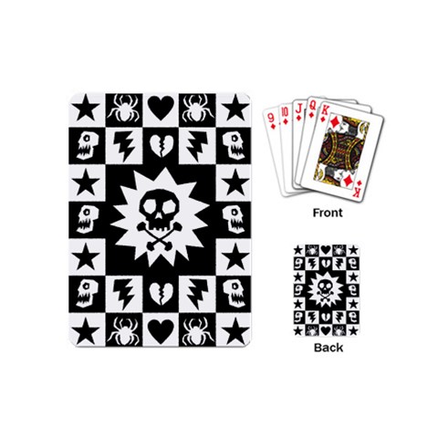 Gothic Punk Skull Playing Cards (Mini) from ArtsNow.com Back