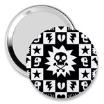 Gothic Punk Skull 3  Handbag Mirror