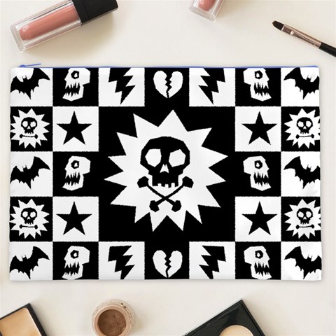 Gothic Punk Skull Cosmetic Bag (XXL) from ArtsNow.com Front