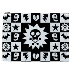 Gothic Punk Skull Cosmetic Bag (XXL) from ArtsNow.com Front