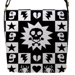 Gothic Punk Skull Flap closure messenger bag (Small)