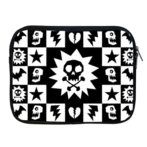 Gothic Punk Skull Apple iPad 2/3/4 Zipper Case from ArtsNow.com Front