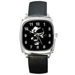 Gothic Skull Square Metal Watch