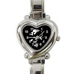 Gothic Skull Heart Italian Charm Watch