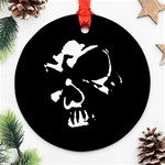 Gothic Skull Round Ornament (Two Sides)