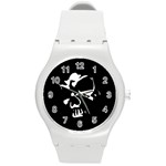 Gothic Skull Round Plastic Sport Watch Medium