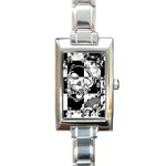 Grunge Skull Rectangular Italian Charm Watch