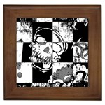 Grunge Skull Framed Tile