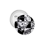 Grunge Skull 1.75  Button