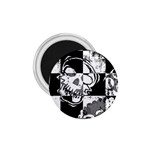 Grunge Skull 1.75  Magnet