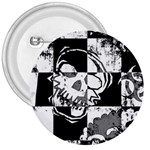 Grunge Skull 3  Button