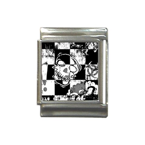 Grunge Skull Italian Charm (13mm) from ArtsNow.com Front