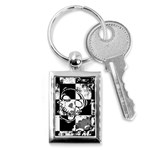 Grunge Skull Key Chain (Rectangle)