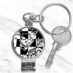 Grunge Skull Nail Clippers Key Chain