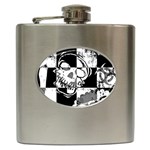 Grunge Skull Hip Flask (6 oz)