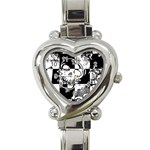 Grunge Skull Heart Italian Charm Watch