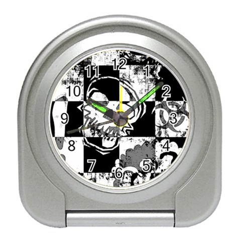 Grunge Skull Travel Alarm Clock from ArtsNow.com Front