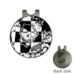 Grunge Skull Golf Ball Marker Hat Clip