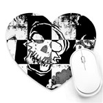 Grunge Skull Mousepad (Heart)