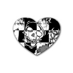 Grunge Skull Heart Coaster (4 pack)