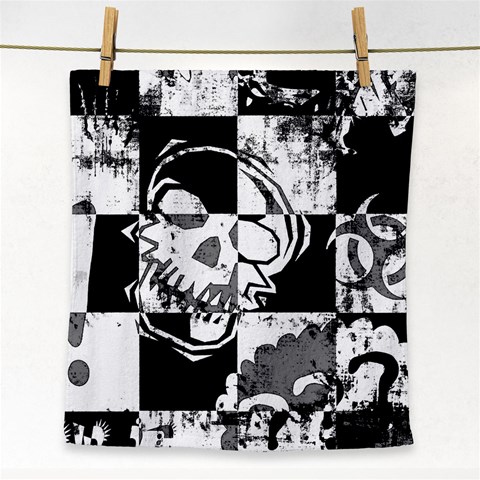 Grunge Skull Face Towel from ArtsNow.com Front
