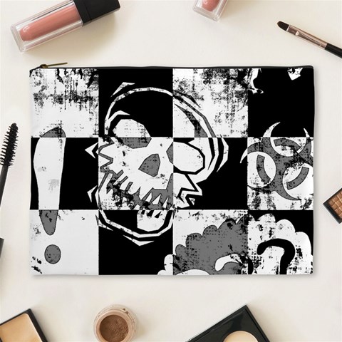 Grunge Skull Cosmetic Bag (XL) from ArtsNow.com Front