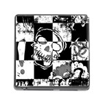 Grunge Skull Memory Card Reader with Storage (Square)