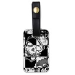 Grunge Skull Luggage Tag (one side)