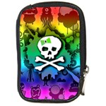 Kawaii Rainbow Skull Compact Camera Leather Case