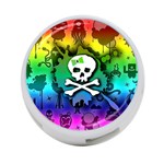 Kawaii Rainbow Skull 4-Port USB Hub (One Side)