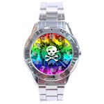 Kawaii Rainbow Skull Stainless Steel Analogue Men’s Watch