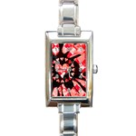 Love Heart Splatter Rectangular Italian Charm Watch