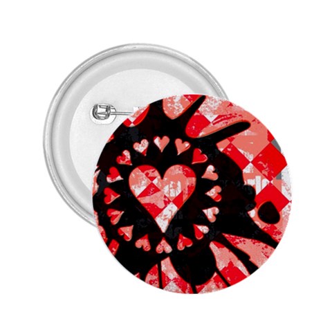 Love Heart Splatter 2.25  Button from ArtsNow.com Front